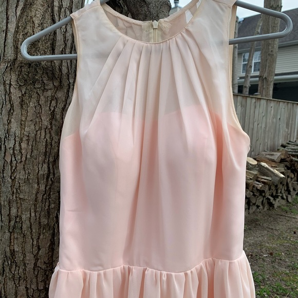 Light Pink Flowy Prom Dress - Picture 5 of 8